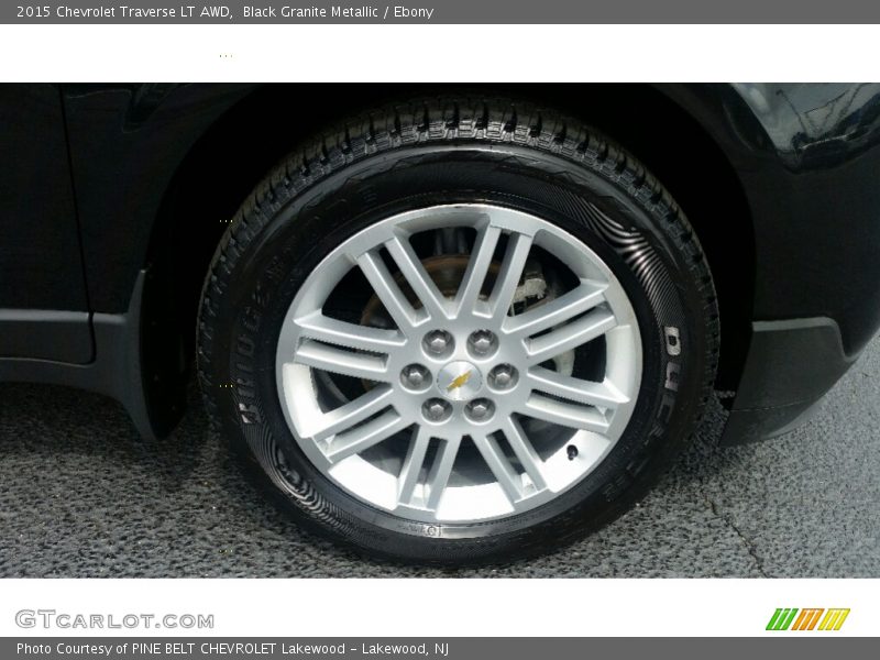 Black Granite Metallic / Ebony 2015 Chevrolet Traverse LT AWD