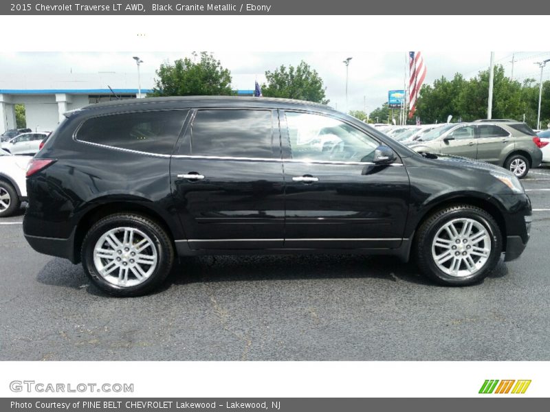 Black Granite Metallic / Ebony 2015 Chevrolet Traverse LT AWD