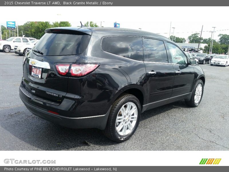 Black Granite Metallic / Ebony 2015 Chevrolet Traverse LT AWD