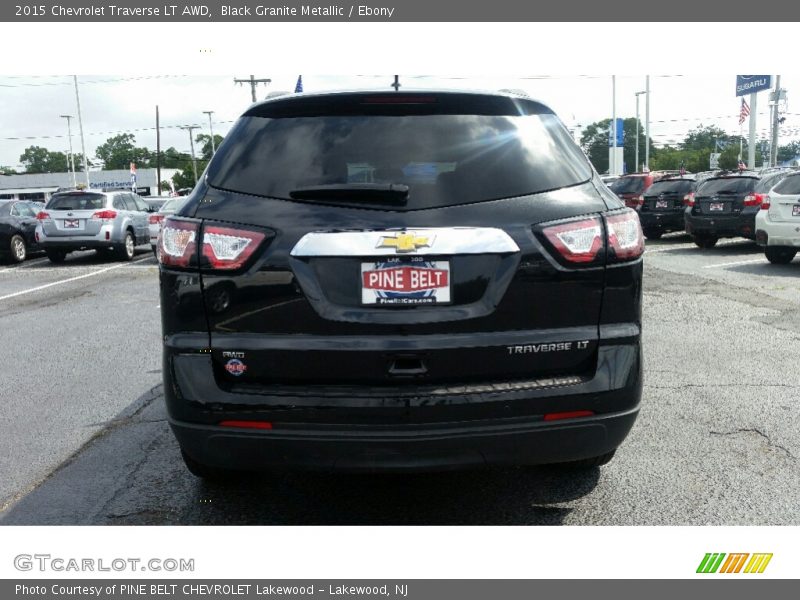 Black Granite Metallic / Ebony 2015 Chevrolet Traverse LT AWD