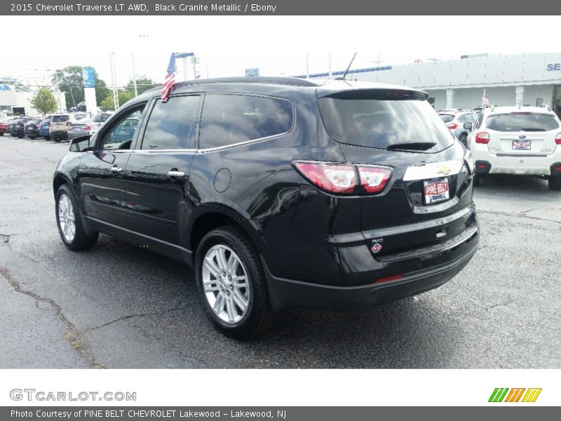 Black Granite Metallic / Ebony 2015 Chevrolet Traverse LT AWD