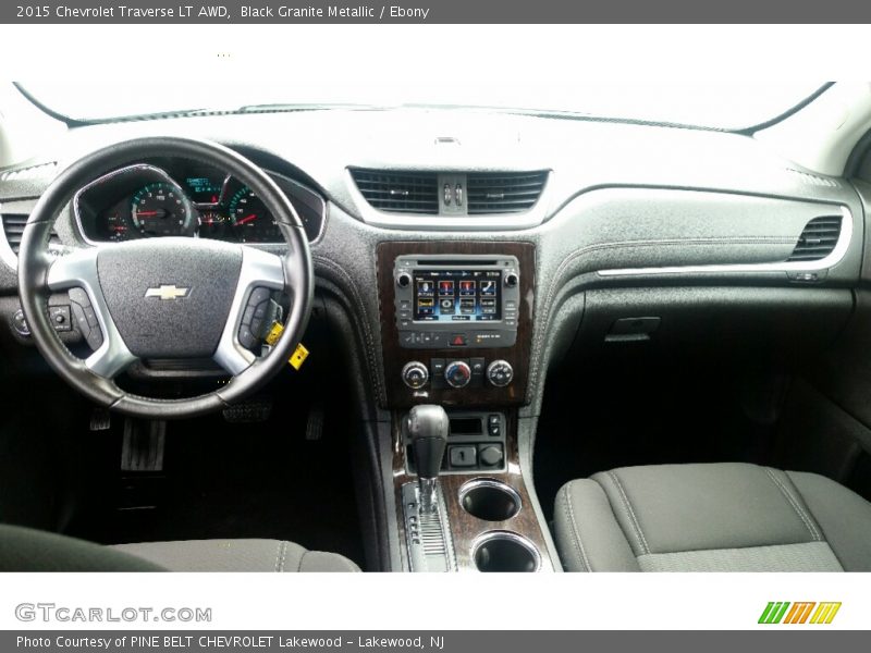 Black Granite Metallic / Ebony 2015 Chevrolet Traverse LT AWD