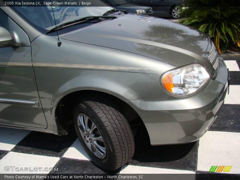 Sage Green Metallic / Beige 2005 Kia Sedona LX