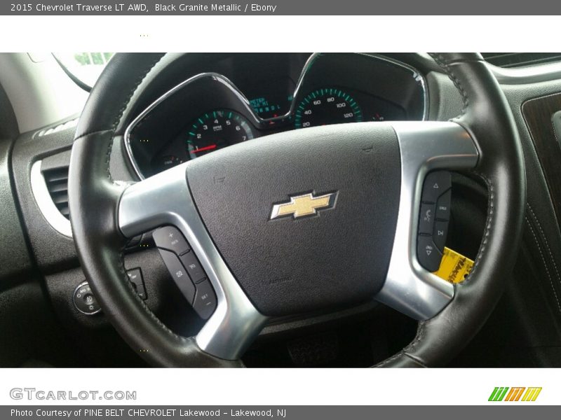 Black Granite Metallic / Ebony 2015 Chevrolet Traverse LT AWD