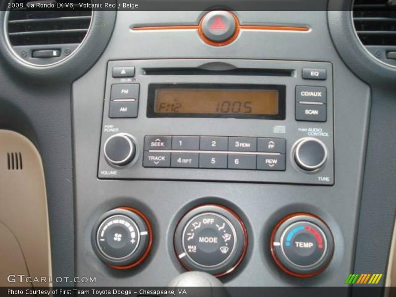 Volcanic Red / Beige 2008 Kia Rondo LX V6