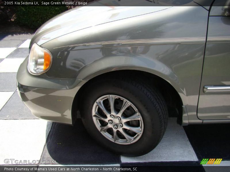 Sage Green Metallic / Beige 2005 Kia Sedona LX
