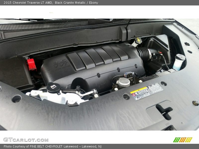 Black Granite Metallic / Ebony 2015 Chevrolet Traverse LT AWD