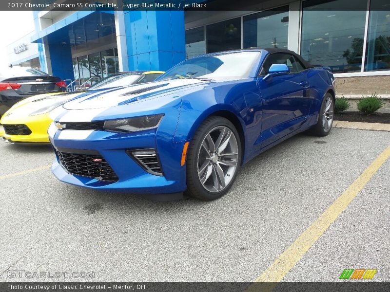 Hyper Blue Metallic / Jet Black 2017 Chevrolet Camaro SS Convertible
