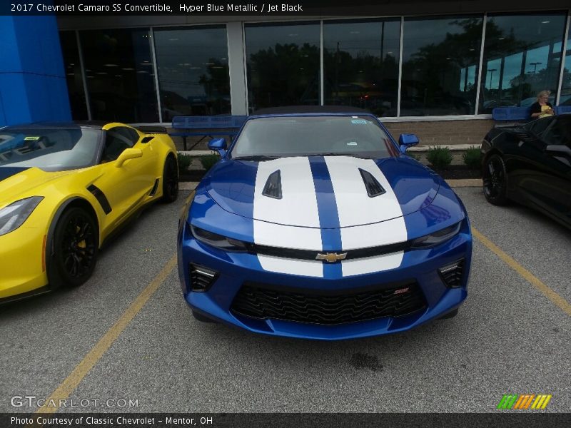 Hyper Blue Metallic / Jet Black 2017 Chevrolet Camaro SS Convertible