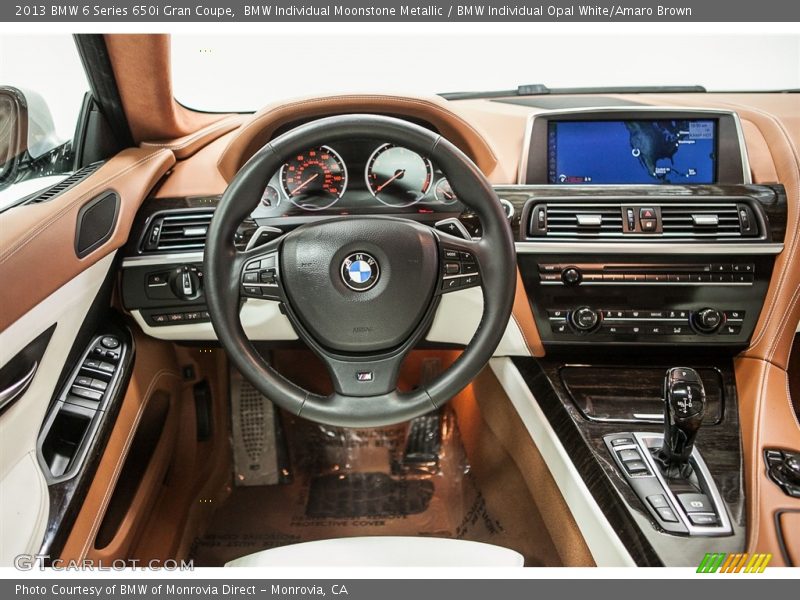 BMW Individual Moonstone Metallic / BMW Individual Opal White/Amaro Brown 2013 BMW 6 Series 650i Gran Coupe