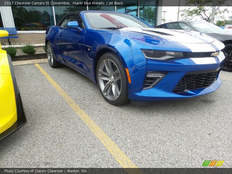 Hyper Blue Metallic / Jet Black 2017 Chevrolet Camaro SS Convertible