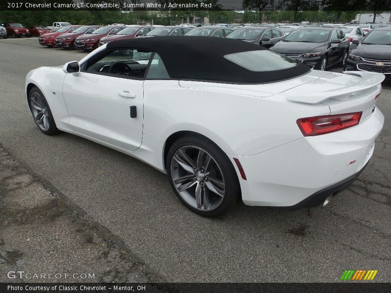 Summit White / Adrenaline Red 2017 Chevrolet Camaro LT Convertible