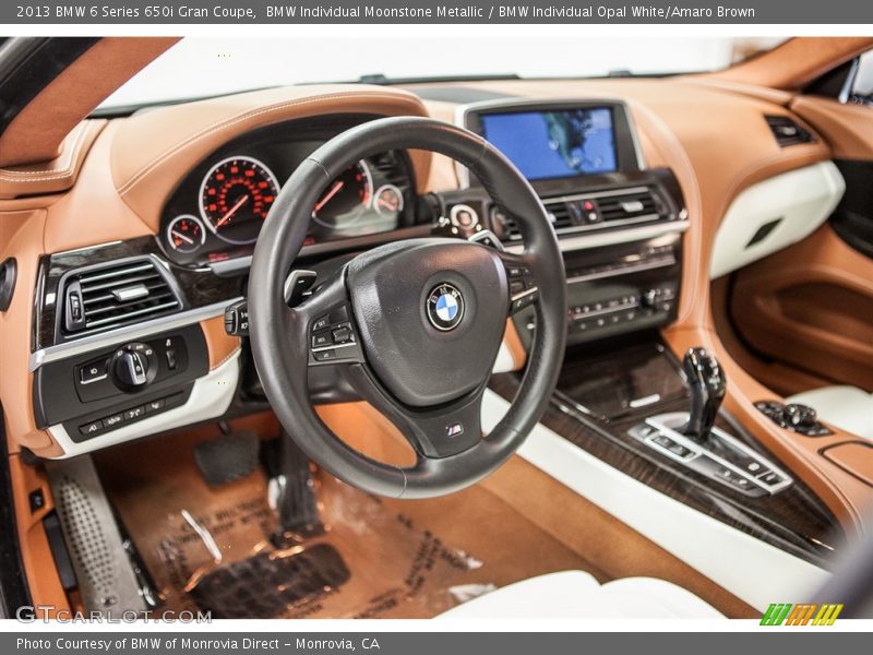 BMW Individual Moonstone Metallic / BMW Individual Opal White/Amaro Brown 2013 BMW 6 Series 650i Gran Coupe