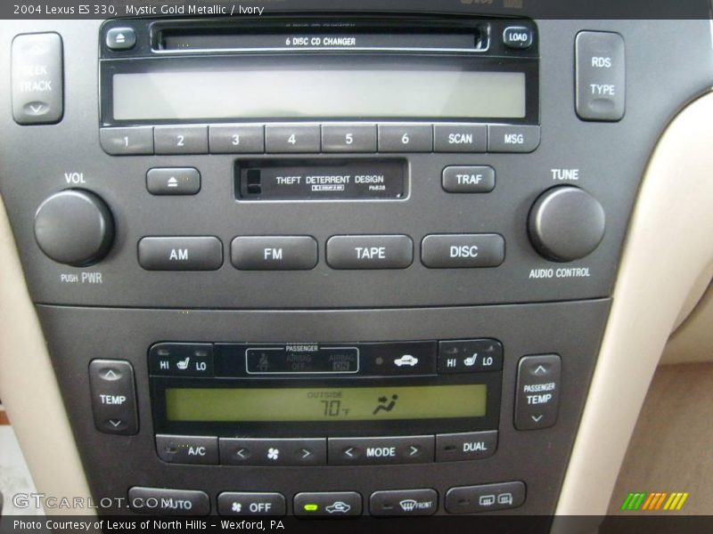 Mystic Gold Metallic / Ivory 2004 Lexus ES 330