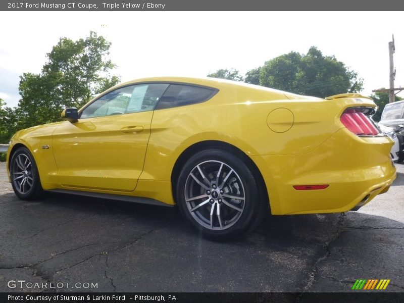 Triple Yellow / Ebony 2017 Ford Mustang GT Coupe