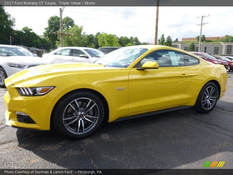 Triple Yellow / Ebony 2017 Ford Mustang GT Coupe