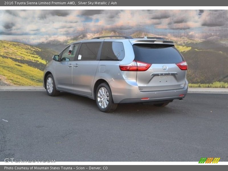 Silver Sky Metallic / Ash 2016 Toyota Sienna Limited Premium AWD