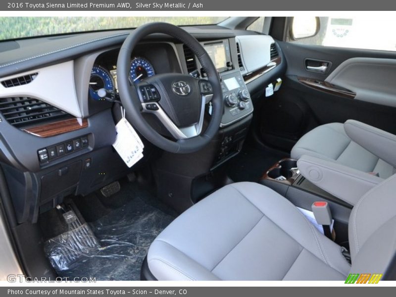 Silver Sky Metallic / Ash 2016 Toyota Sienna Limited Premium AWD