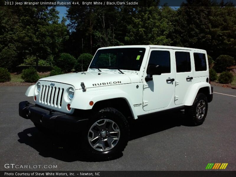 Bright White / Black/Dark Saddle 2013 Jeep Wrangler Unlimited Rubicon 4x4