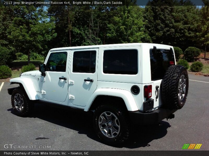 Bright White / Black/Dark Saddle 2013 Jeep Wrangler Unlimited Rubicon 4x4