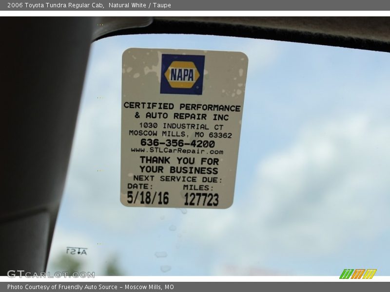 Natural White / Taupe 2006 Toyota Tundra Regular Cab