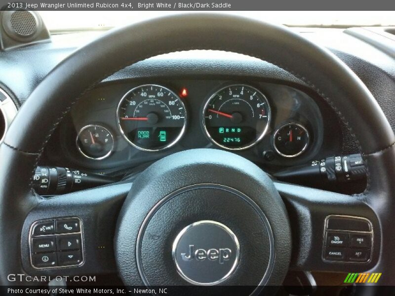 Bright White / Black/Dark Saddle 2013 Jeep Wrangler Unlimited Rubicon 4x4