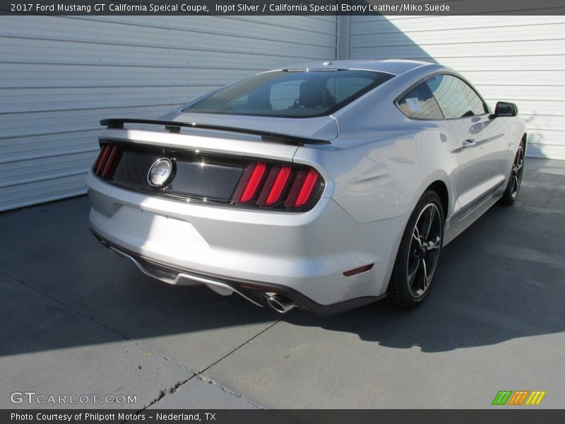 Ingot Silver / California Special Ebony Leather/Miko Suede 2017 Ford Mustang GT California Speical Coupe