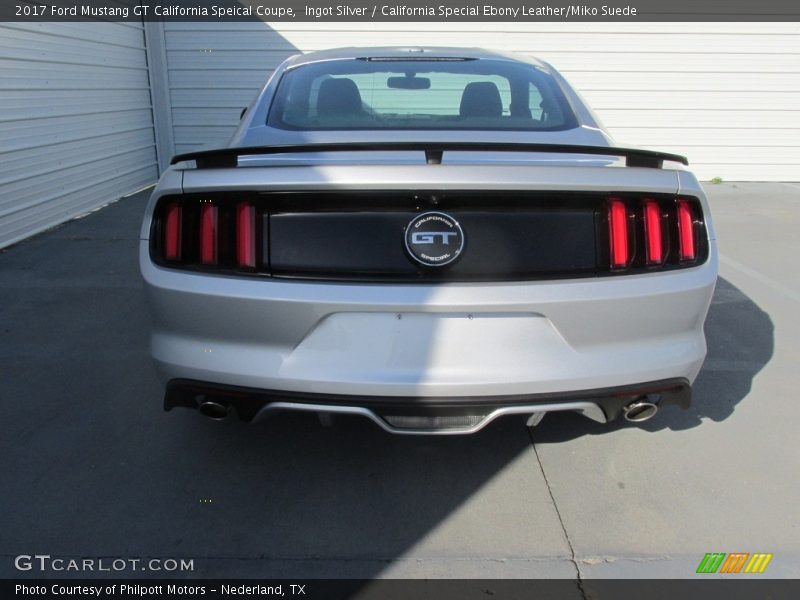 Ingot Silver / California Special Ebony Leather/Miko Suede 2017 Ford Mustang GT California Speical Coupe