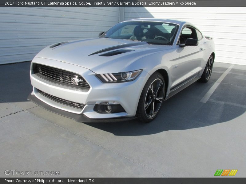 Ingot Silver / California Special Ebony Leather/Miko Suede 2017 Ford Mustang GT California Speical Coupe