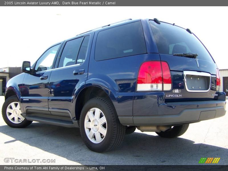 Dark Blue Pearl Metallic / Camel 2005 Lincoln Aviator Luxury AWD