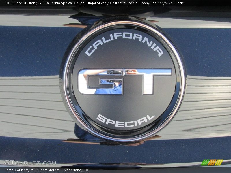 Ingot Silver / California Special Ebony Leather/Miko Suede 2017 Ford Mustang GT California Speical Coupe