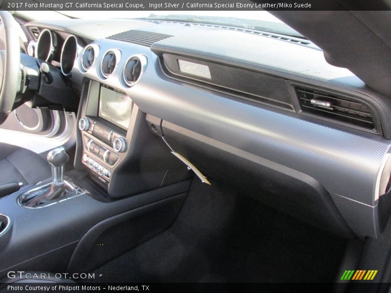 Ingot Silver / California Special Ebony Leather/Miko Suede 2017 Ford Mustang GT California Speical Coupe