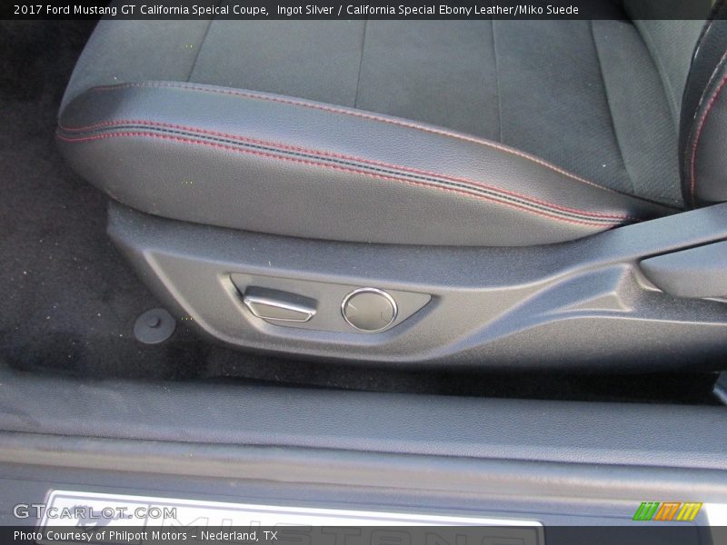 Ingot Silver / California Special Ebony Leather/Miko Suede 2017 Ford Mustang GT California Speical Coupe