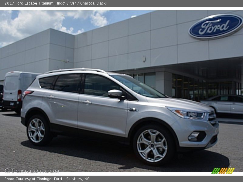 Ingot Silver / Charcoal Black 2017 Ford Escape Titanium