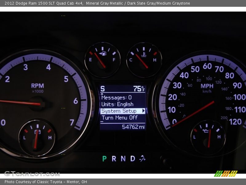 Mineral Gray Metallic / Dark Slate Gray/Medium Graystone 2012 Dodge Ram 1500 SLT Quad Cab 4x4