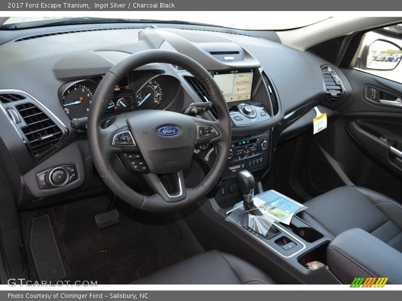 Ingot Silver / Charcoal Black 2017 Ford Escape Titanium