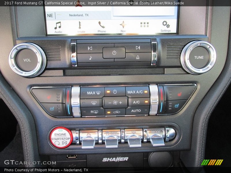 Ingot Silver / California Special Ebony Leather/Miko Suede 2017 Ford Mustang GT California Speical Coupe