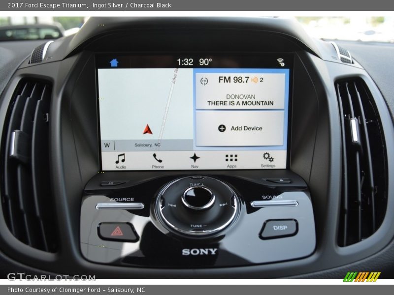 Ingot Silver / Charcoal Black 2017 Ford Escape Titanium