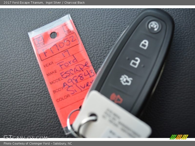 Ingot Silver / Charcoal Black 2017 Ford Escape Titanium