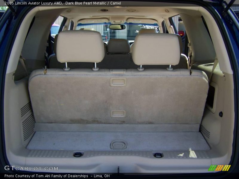Dark Blue Pearl Metallic / Camel 2005 Lincoln Aviator Luxury AWD