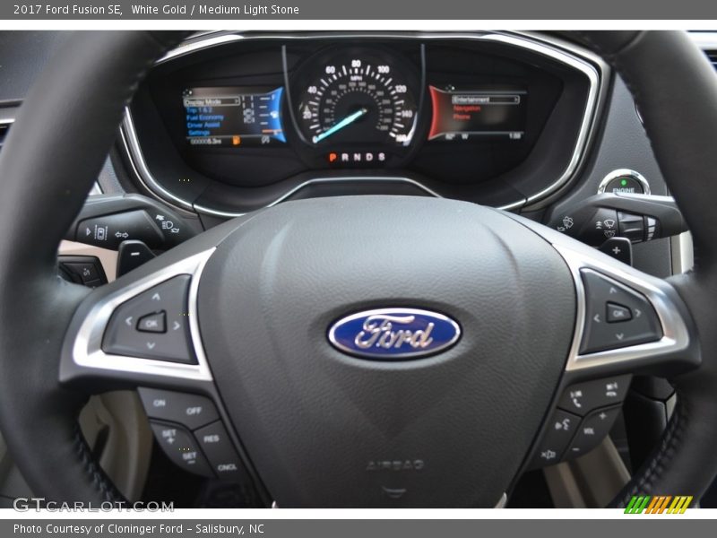White Gold / Medium Light Stone 2017 Ford Fusion SE