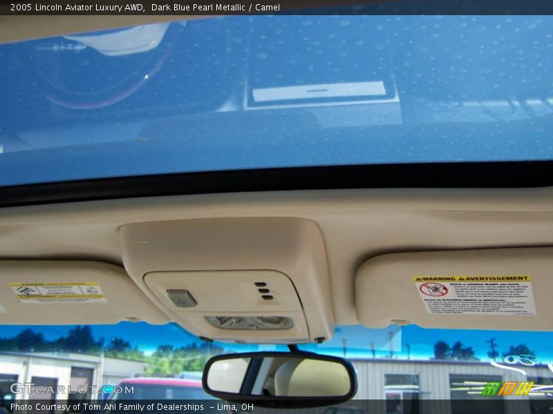 Dark Blue Pearl Metallic / Camel 2005 Lincoln Aviator Luxury AWD