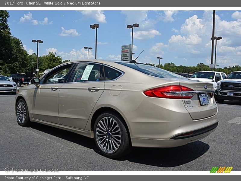 White Gold / Medium Light Stone 2017 Ford Fusion SE