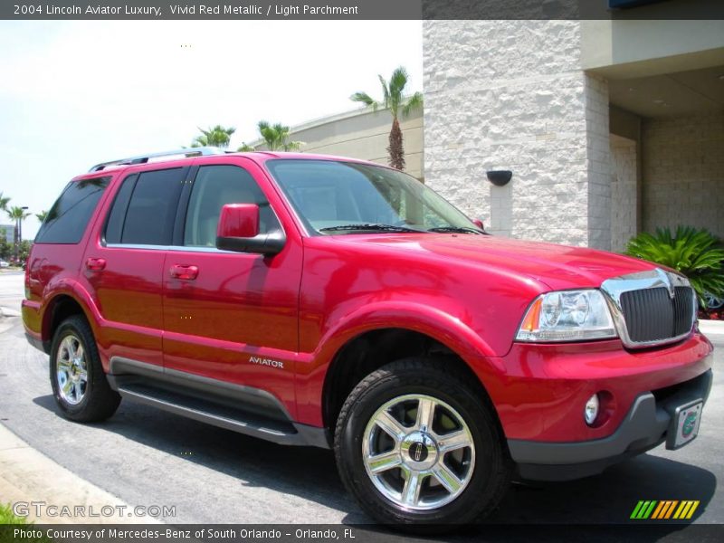 Vivid Red Metallic / Light Parchment 2004 Lincoln Aviator Luxury
