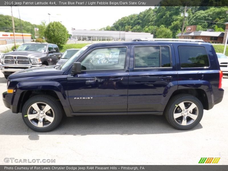 True Blue Pearl / Light Pebble Beige/Dark Slate Gray 2016 Jeep Patriot Latitude 4x4