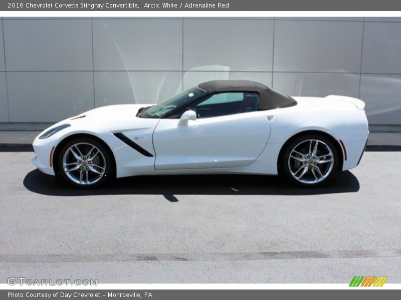 Arctic White / Adrenaline Red 2016 Chevrolet Corvette Stingray Convertible