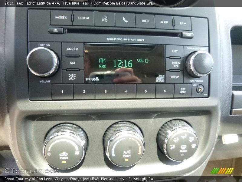 True Blue Pearl / Light Pebble Beige/Dark Slate Gray 2016 Jeep Patriot Latitude 4x4