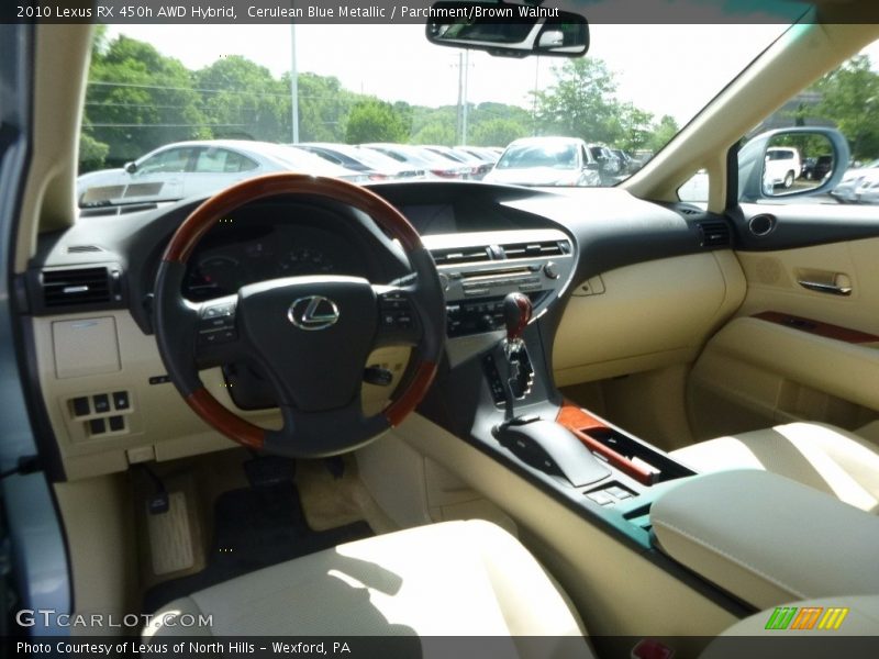 Cerulean Blue Metallic / Parchment/Brown Walnut 2010 Lexus RX 450h AWD Hybrid