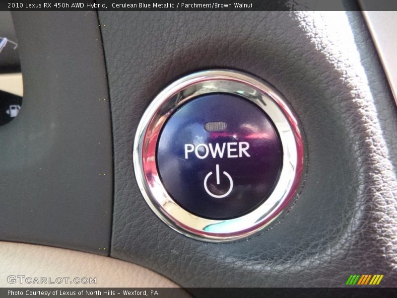 Cerulean Blue Metallic / Parchment/Brown Walnut 2010 Lexus RX 450h AWD Hybrid
