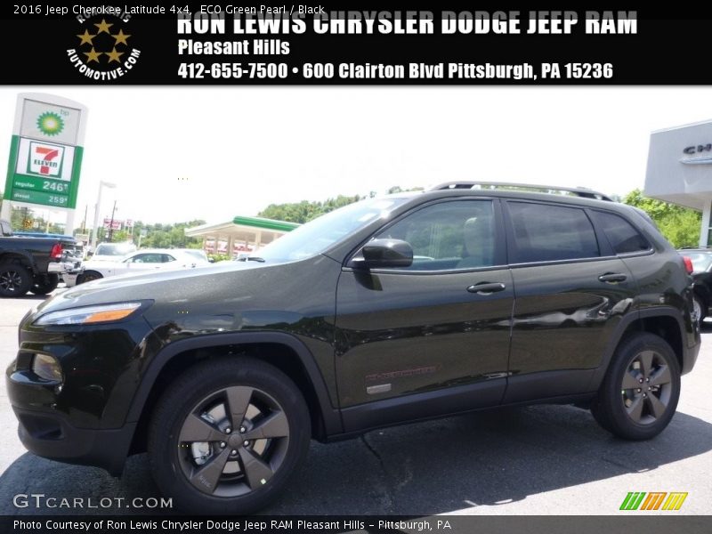 ECO Green Pearl / Black 2016 Jeep Cherokee Latitude 4x4